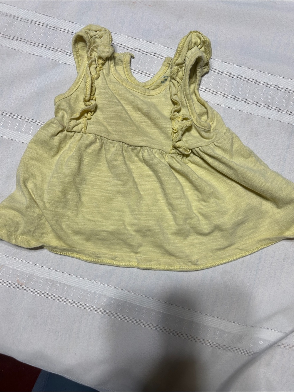 Kidgets Light Yellow Ruffle Sleeve Tank Top